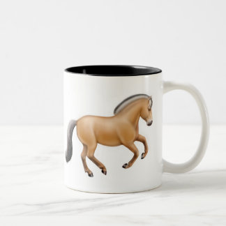 Norwegische Fjord-PferdeTasse Zweifarbige Tasse