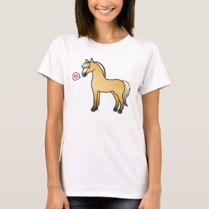 Norwegische Fjordpferd-Liebes-Cartoon-Illustration T-Shirt