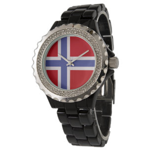 Norwegische Flagge Armbanduhr