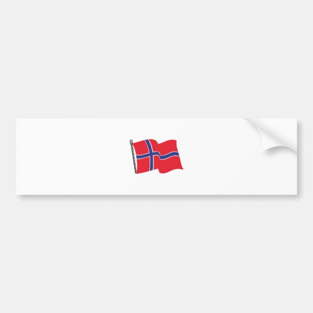 Norwegische Flagge Autoaufkleber (Vorne)