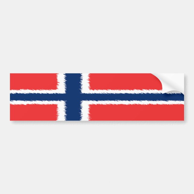 Norwegische Flagge Autoaufkleber (Vorne)