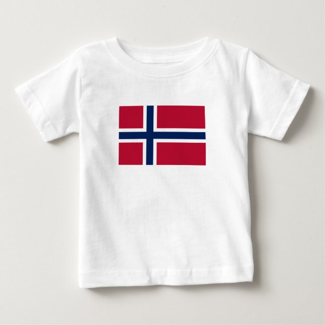 Norwegische Flagge Baby T-shirt (Vorderseite)