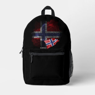 norwegische Flagge Bedruckter Rucksack