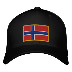 Norwegische Flagge Bestickte Kappe