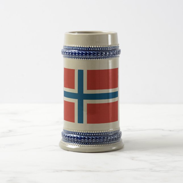 Norwegische Flagge Bierglas (Mittel)
