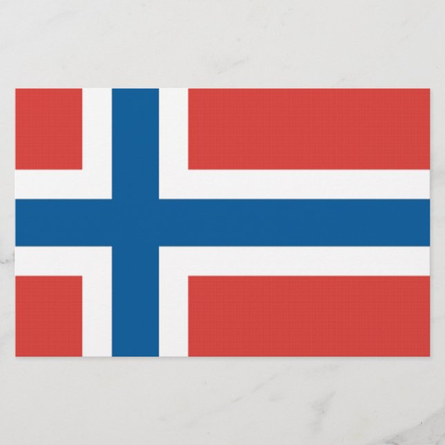 Norwegische Flagge Briefpapier (Vorderseite)