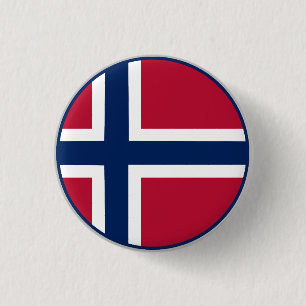 Norwegische Flagge Button