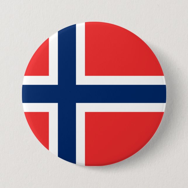 Norwegische Flagge Button (Vorderseite)