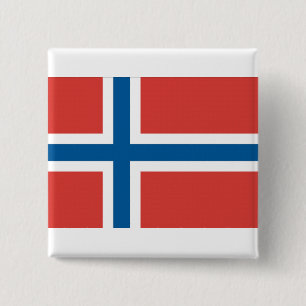 Norwegische Flagge Button