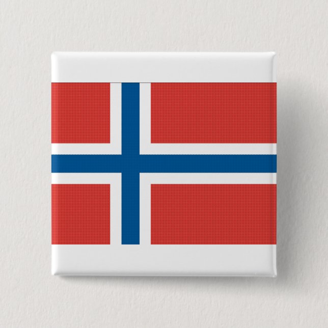 Norwegische Flagge Button (Vorderseite)