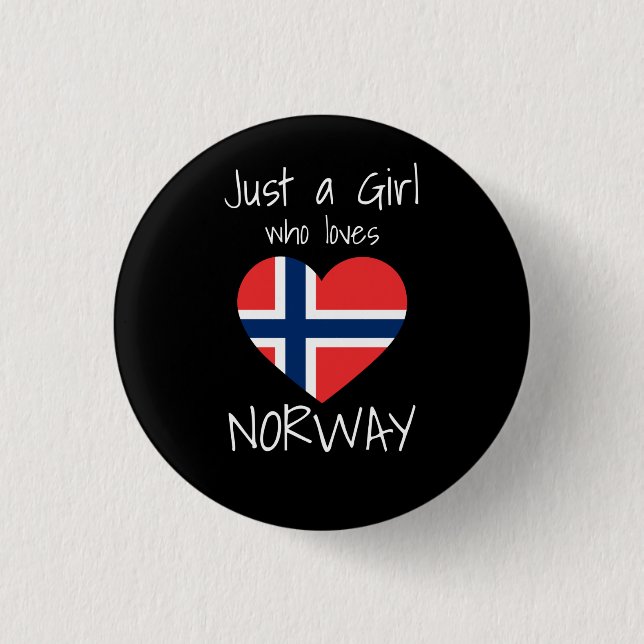 Norwegische Flagge Button (Vorderseite)