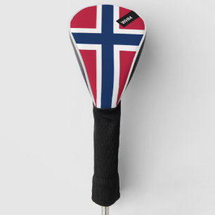 Norwegische Flagge - Custom Golf Club Head Cover Headcover