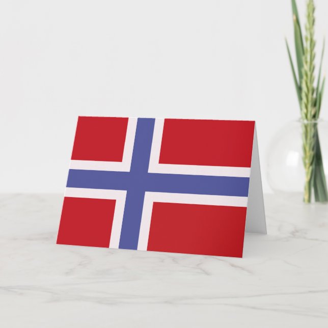 Norwegische Flagge Dankeskarte (Vorderseite)