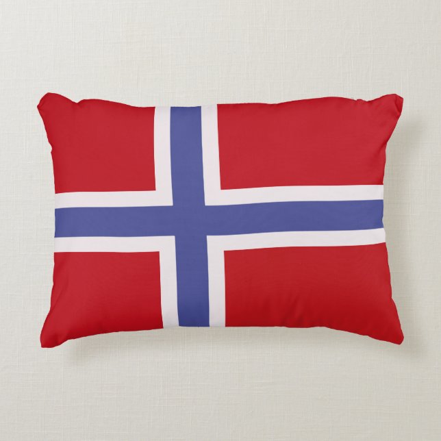 Norwegische Flagge Dekokissen (Vorderseite)