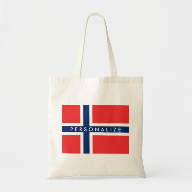 Norwegische Flagge der kundenspezifischen Tragetasche (Vorne)