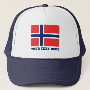Norwegische Flagge des kundenspezifischen Truckerkappe