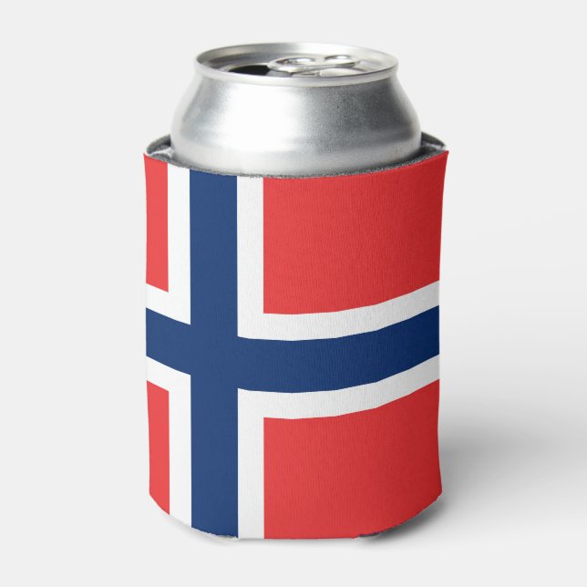 Norwegische Flagge Dosenkühler (Kanne Vorderseite)