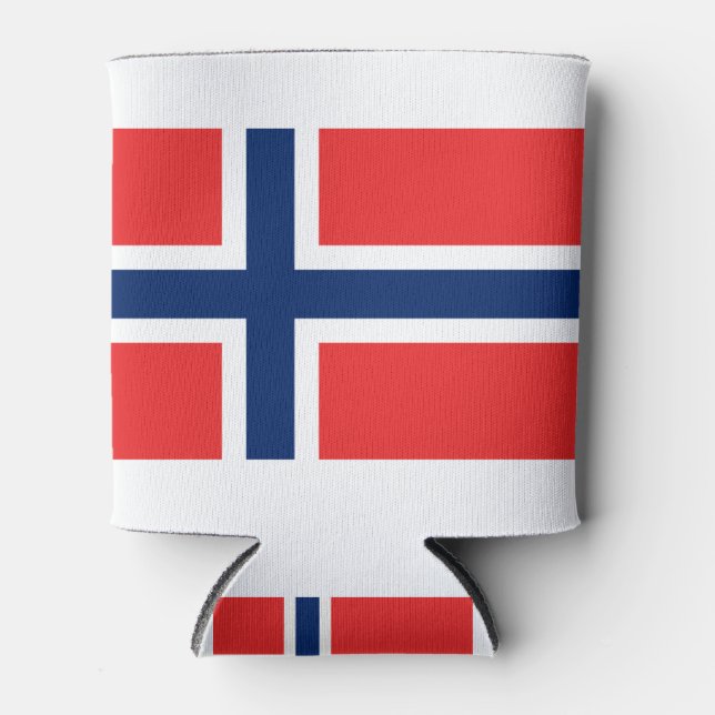 Norwegische Flagge Dosenkühler (Vorderseite)