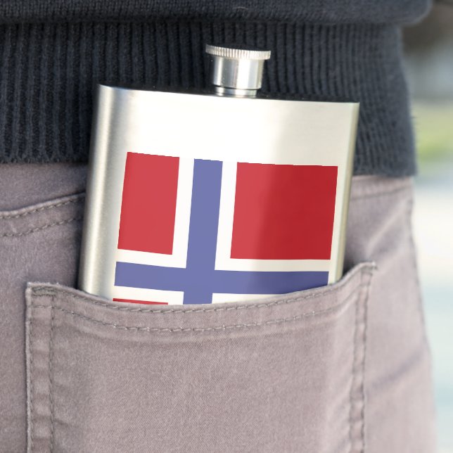 Norwegische Flagge Flachmann (Beispiel)