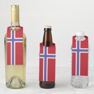 Norwegische Flagge Flaschenanhänger