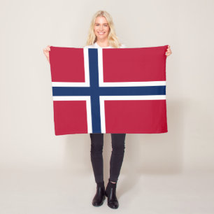 Norwegische Flagge Fleecedecke