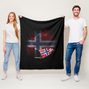 norwegische Flagge Fleecedecke