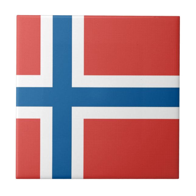 Norwegische Flagge Fliese (Vorderseite)