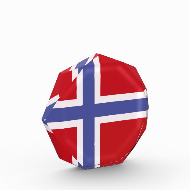 Norwegische Flagge Fotoblock (Links)