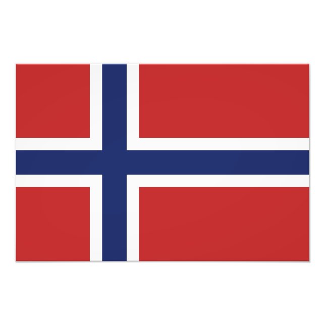Norwegische Flagge Fotodruck (Vorne)