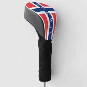 Norwegische Flagge für Zollspecht Golf Headcover