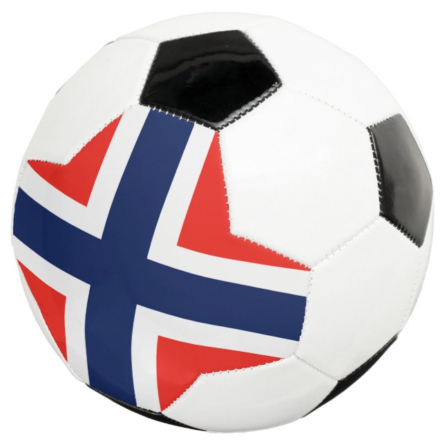 Norwegische Flagge Fußball (Dreiviertel)