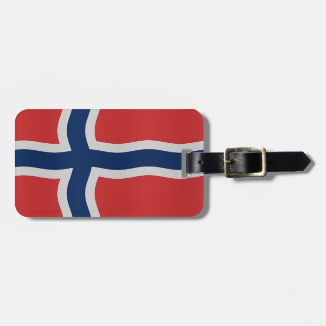 Norwegische Flagge Gepäckanhänger (Vorderseite horizontal)