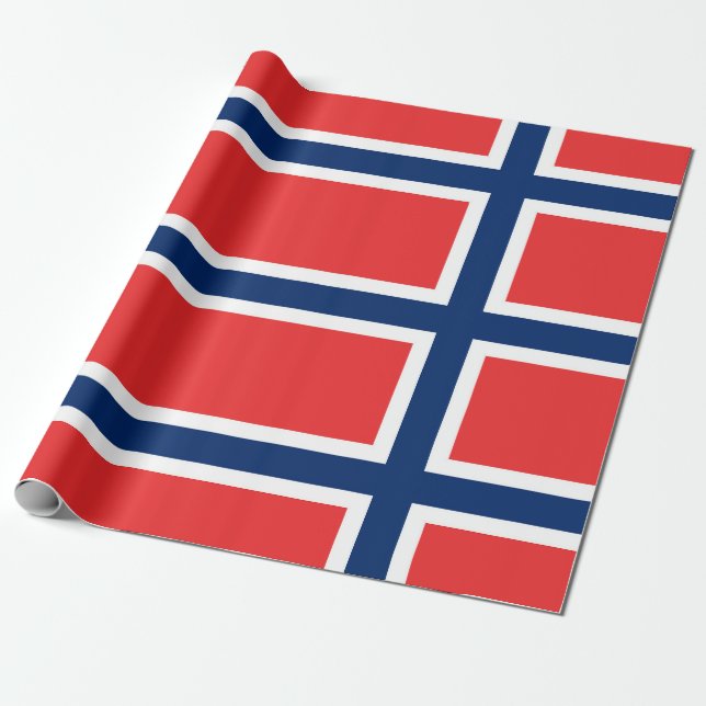 Norwegische Flagge Geschenkpapier (Ungerollt)