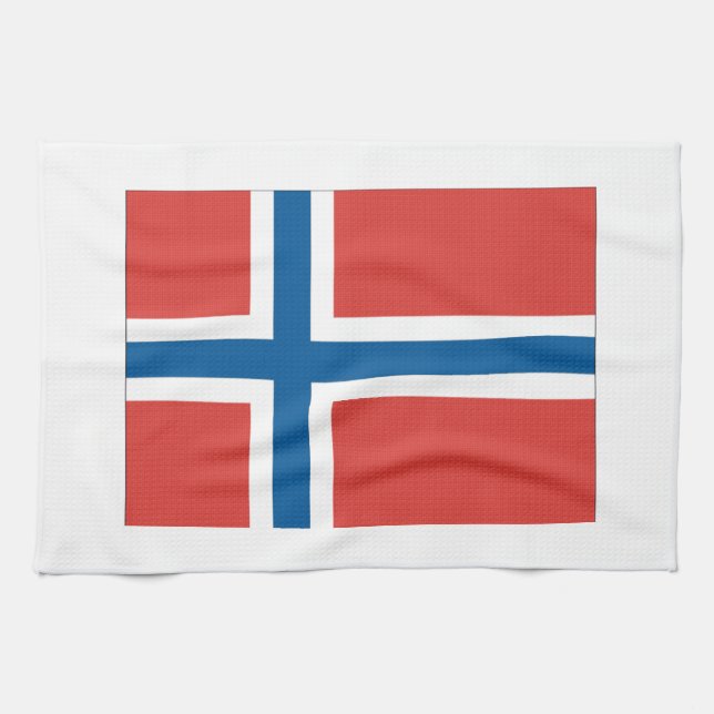 Norwegische Flagge Geschirrtuch (Horizontal)