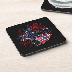norwegische Flagge Getränkeuntersetzer