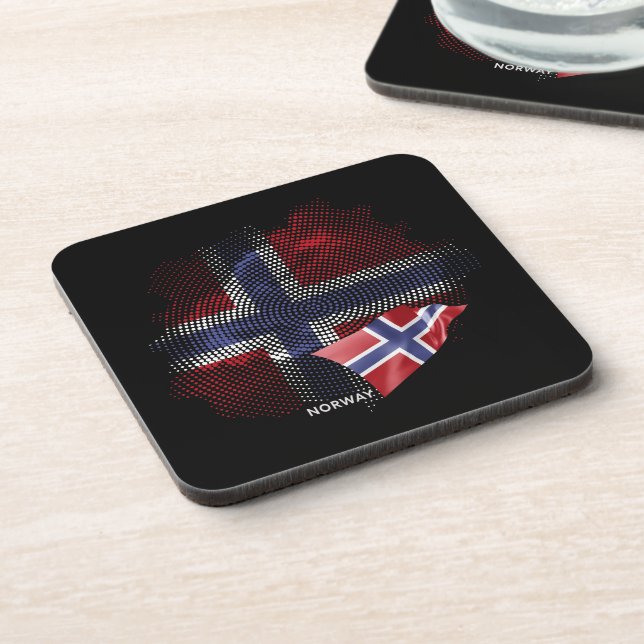 norwegische Flagge Getränkeuntersetzer (Linke Seite)