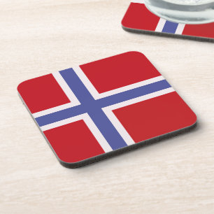 Norwegische Flagge Getränkeuntersetzer