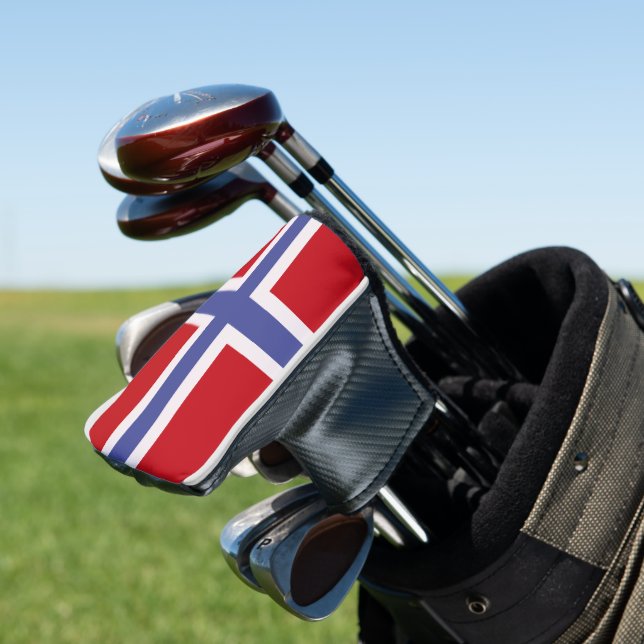 Norwegische Flagge Golf Headcover (In Situ)