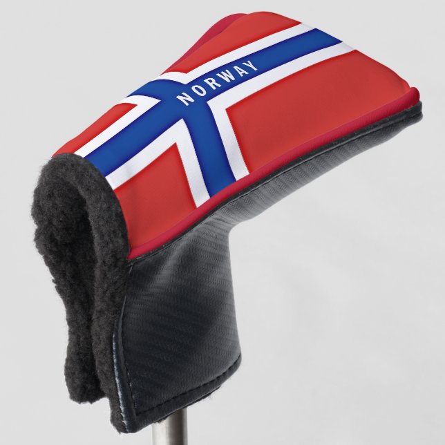 Norwegische Flagge Golf Headcover (3/4 Vorderseite)