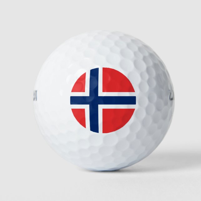 Norwegische Flagge Golfball (Vorderseite)