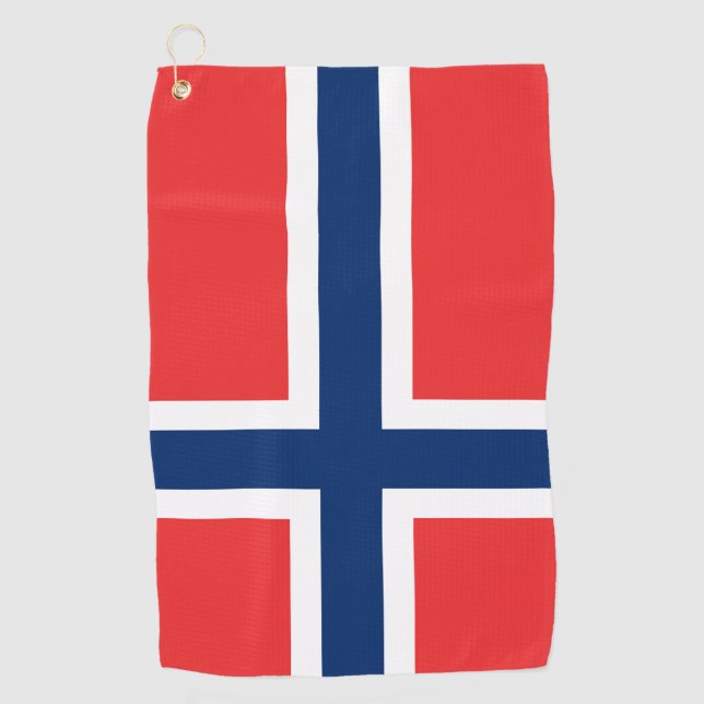 Norwegische Flagge Golfhandtuch (Vorderseite)