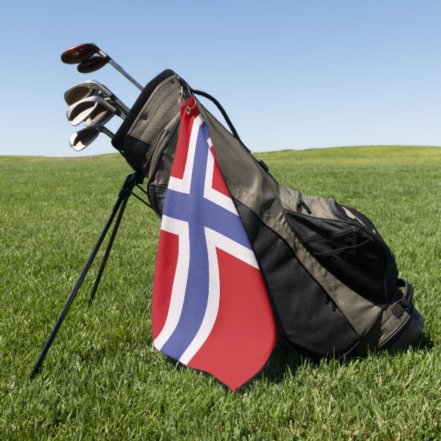 Norwegische Flagge Golfhandtuch (Gras)