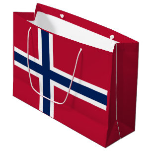 Norwegische Flagge Große Geschenktüte