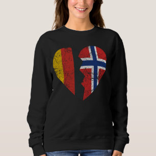 Norwegische Flagge Herz Deutschland Norwegen Flagg Sweatshirt