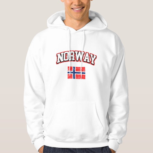 Norwegische Flagge Hoodie (Vorderseite)