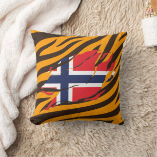 Norwegische Flagge in mir, Skandinavien in Klaw Ma Kissen