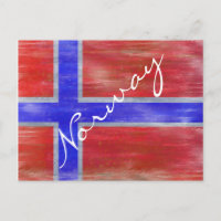 Norwegische Flagge in Not