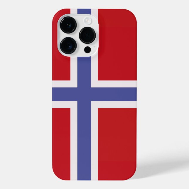 Norwegische Flagge iPhone 14 Pro Max Hülle (Rückseite)