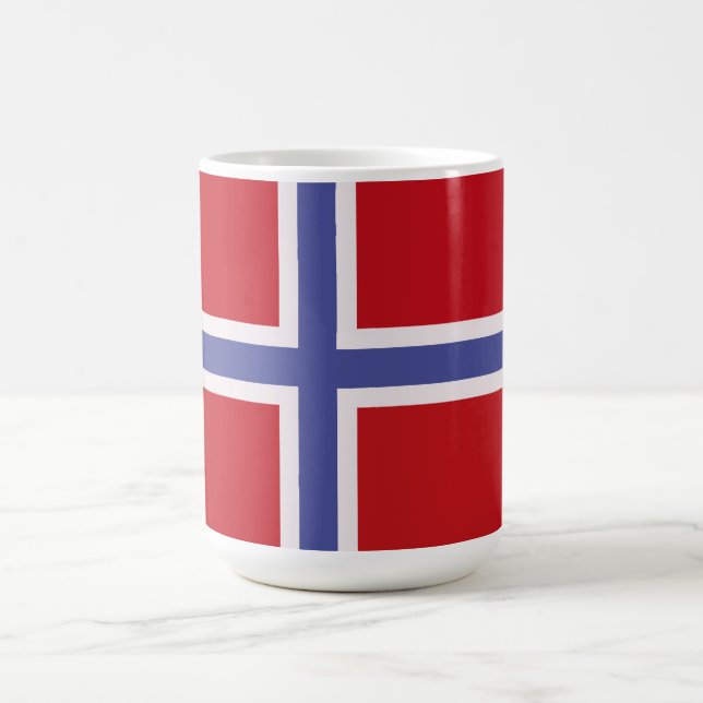Norwegische Flagge Kaffeetasse (Mittel)