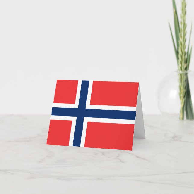 Norwegische Flagge Karte (Vorderseite)